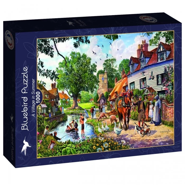 Bluebird 90569 - A Village in Summer - 1000 db-os puzzle