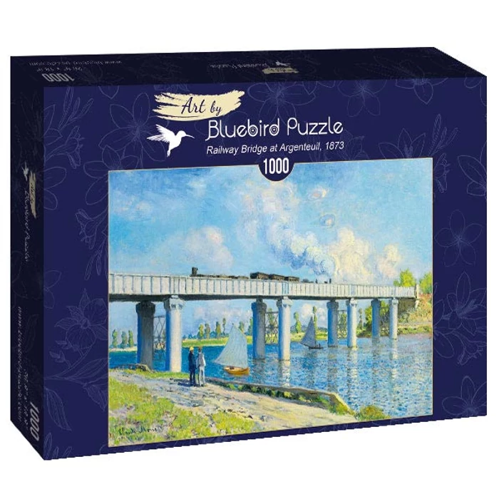 Bluebird Art by 60038 - Claude Monet - Railway Bridge at Argenteuil, 1873 - 1000 db-os puzzle