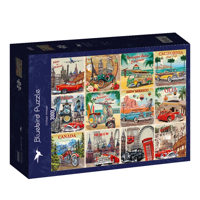 Bluebird 3000 db-os puzzle - Collage Vintage (70566)