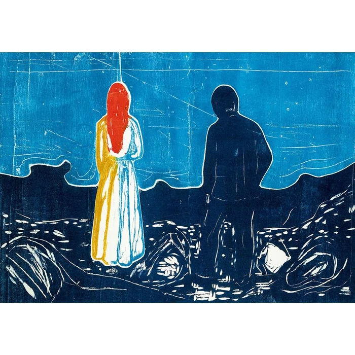 Bluebird 60129 - Edvard Munch - Two People: The Lonely Ones, 1899 - 1000 db-os Art by puzzle