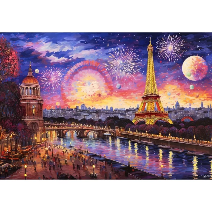 Bluebird 1000 db-os puzzle - Landscape In Pointillism (90655)