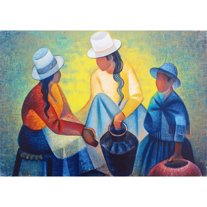 Bluebird 60140 - Louis Toffoli - Femmes à la Potiche Bleue, 1977 - 1000 db-os Art by puzzle