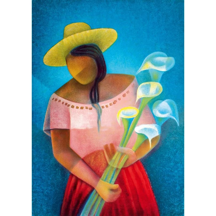 Bluebird 60138 - Louis Toffoli - La Femme aux Arums, 1985 - 1000 db-os Art by puzzle