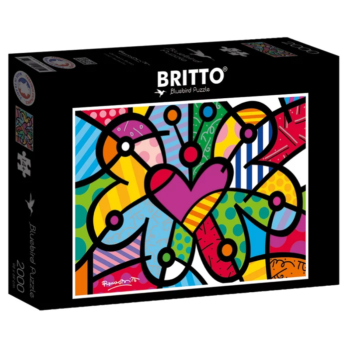 Bluebird 90025 Romero Britto - Heart butterfly - 2000 db-os puzzle