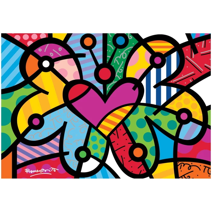 Bluebird 90025 Romero Britto - Heart butterfly - 2000 db-os puzzle