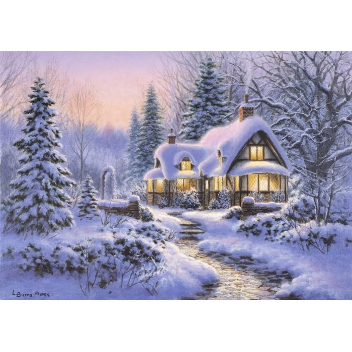 Bluebird 90109 - Winter's Blanket Wouldbie Cottage - 500 db-os puzzle