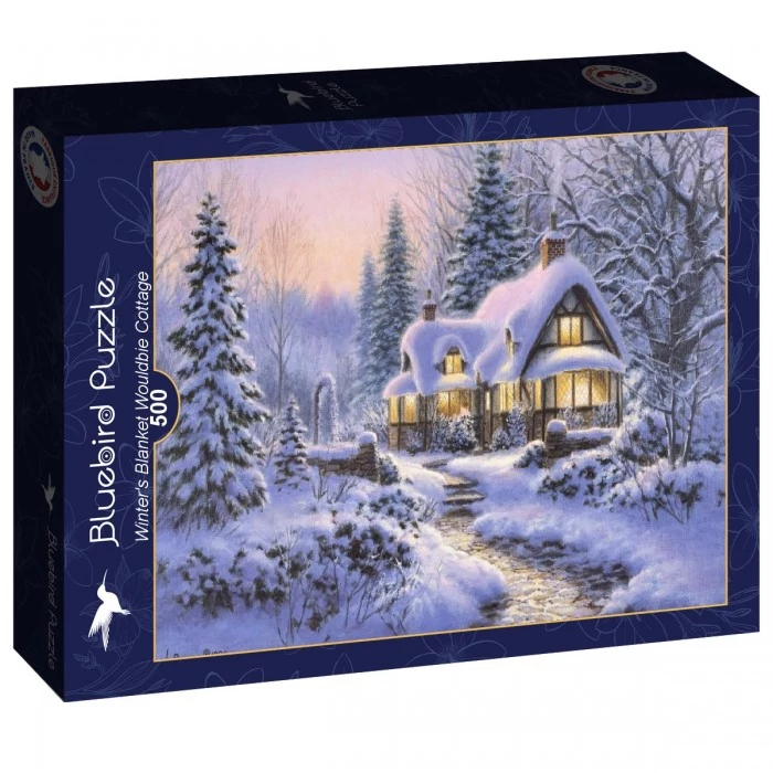 Bluebird 90109 - Winter's Blanket Wouldbie Cottage - 500 db-os puzzle