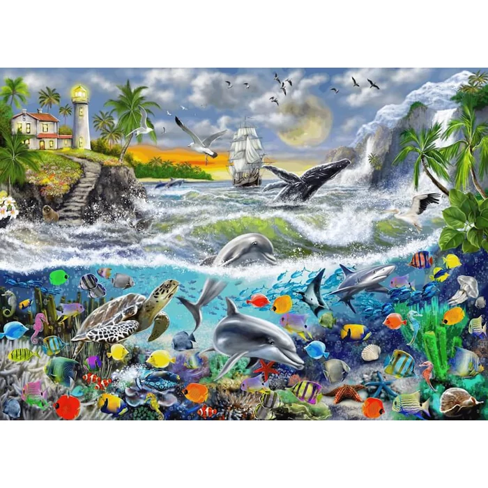 Brain Tree 2102043 - Aquatic Island - 1000 db-os puzzle