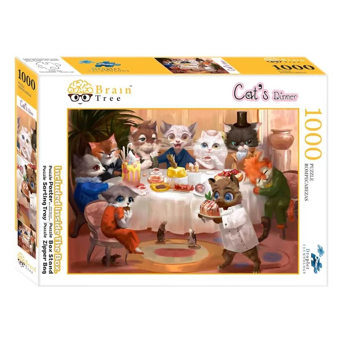 Brain Tree 2102046 - Cat's Dinner - 1000 db-os puzzle