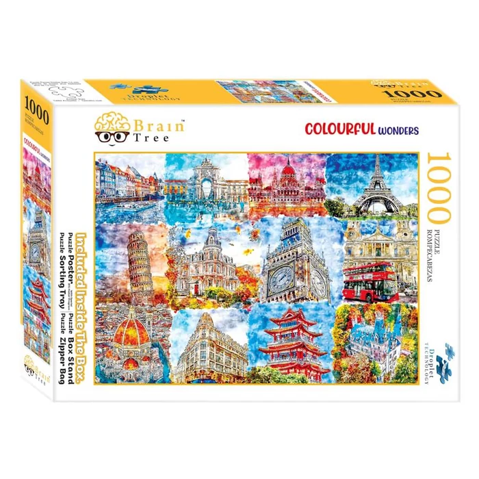 Brain Tree 2101008 - Colourful Wonders - 1000 db-os puzzle