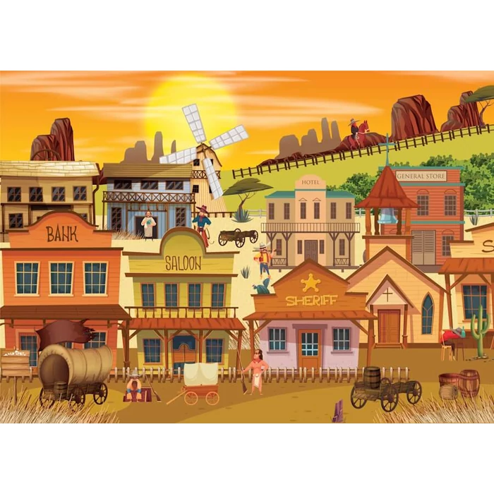 Brain Tree 2102107 - Country Cowboys - 1000 db-os puzzle