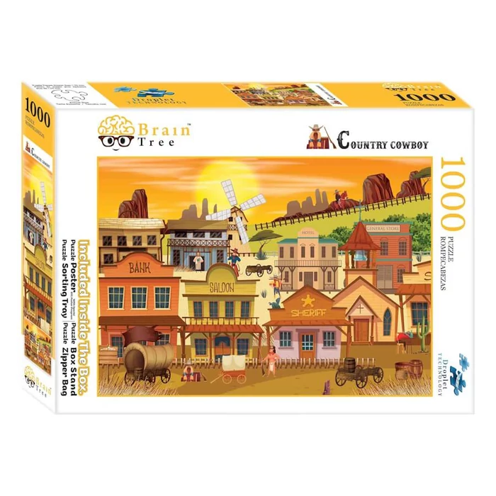 Brain Tree 2102107 - Country Cowboys - 1000 db-os puzzle