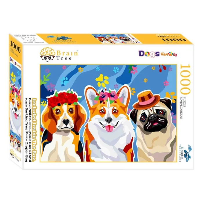 Brain Tree 2102097 - Dogs Family - 1000 db-os puzzle