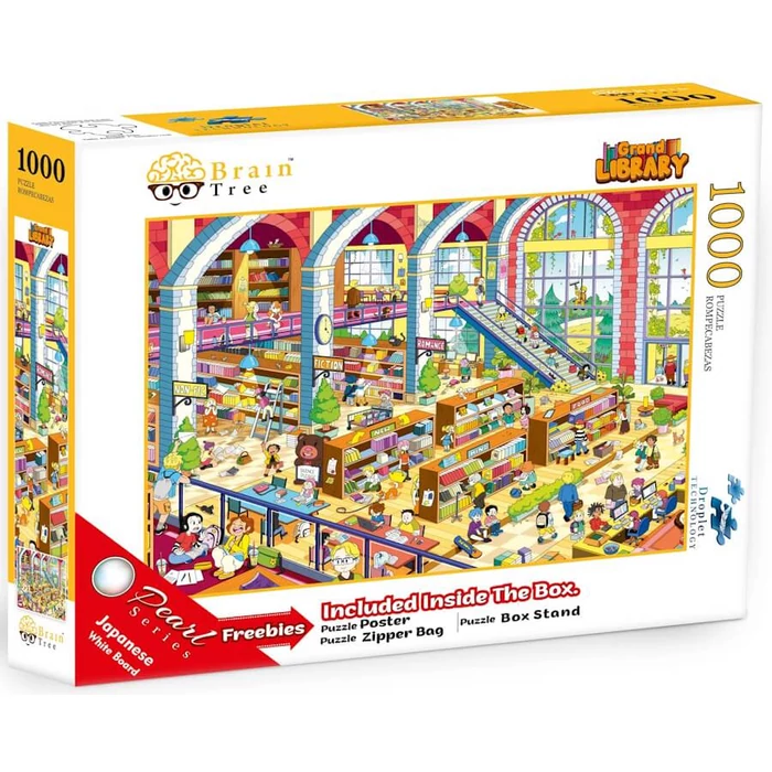 Brain Tree 2102143 - Grand Library - 1000 db-os puzzle