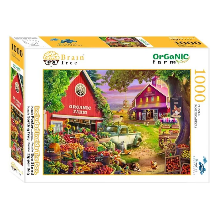 Brain Tree 2102073 - Organic Farm - 1000 db-os puzzle