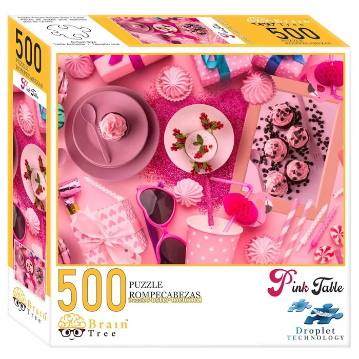 Brain Tree 2202015 - Pink table  - 500 db-os puzzle