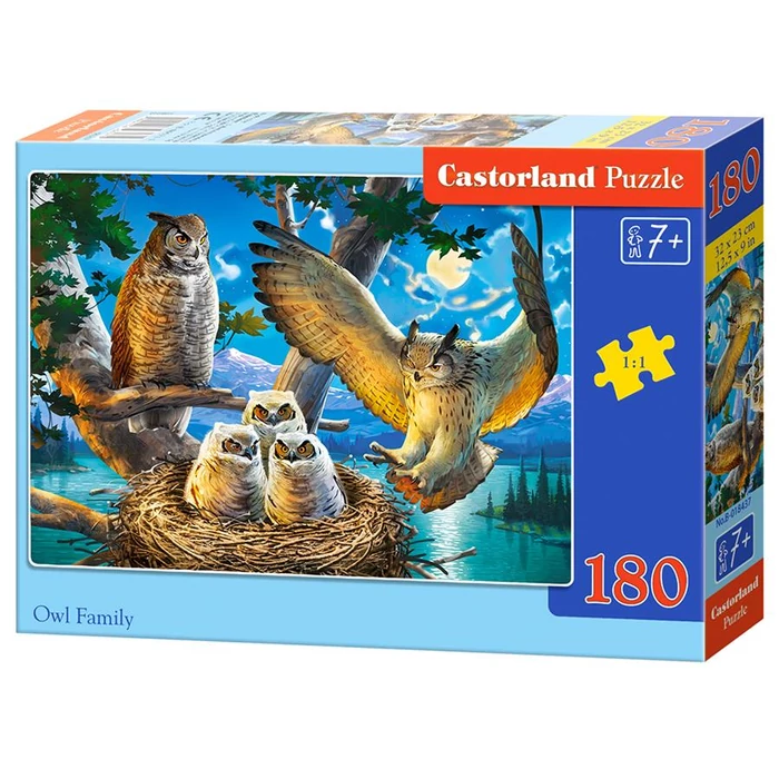 Castorland B-018437 - Bagoly család - 180 db-os puzzle