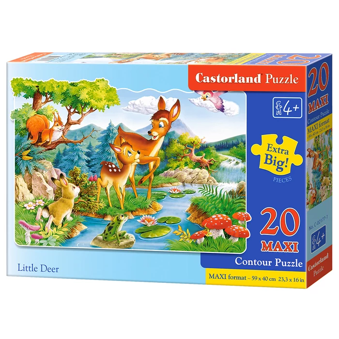Castorland C-02177 - Őzikék a folyóparton - 20 db-os Maxi puzzle