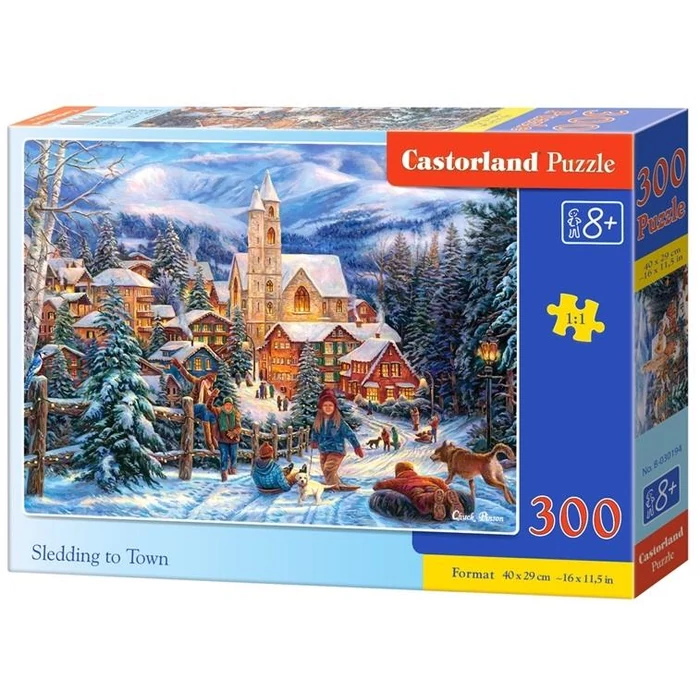 Castorland B-030194 - Szánkózás - 300 db-os puzzle