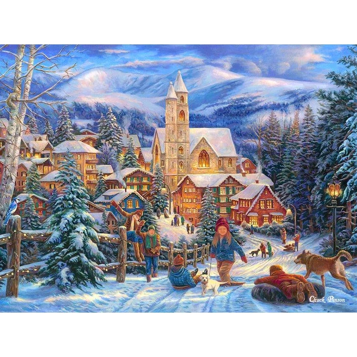 Castorland B-030194 - Szánkózás - 300 db-os puzzle