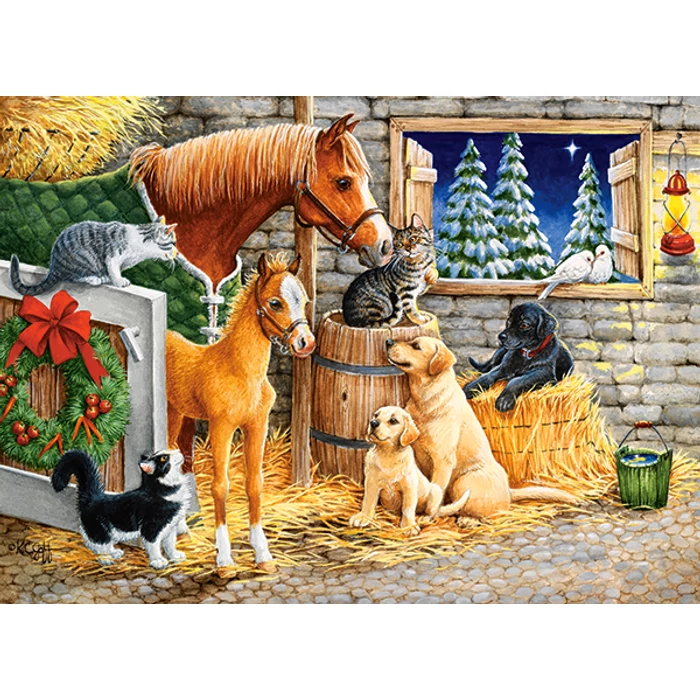 Castorland B-030255 - Barátok a pajtában - 300 db-os puzzle