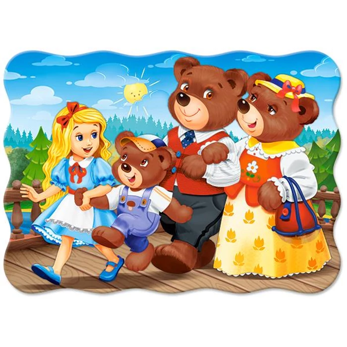 Castorland B-03716 - Aranyfürt és a három medve - 30 db-os puzzle