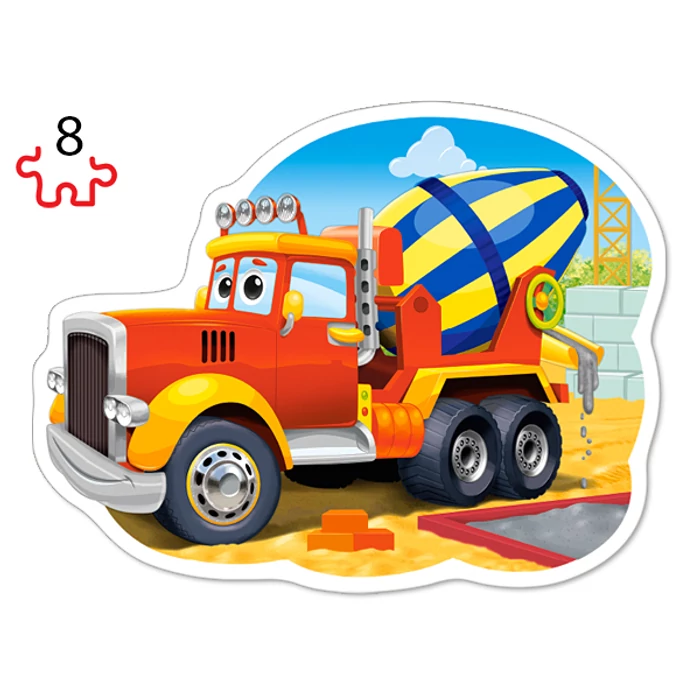 Castorland B-043040 - Munkagépek  - 4 az 1-ben (8, 12, 15, 20 db-os) puzzle