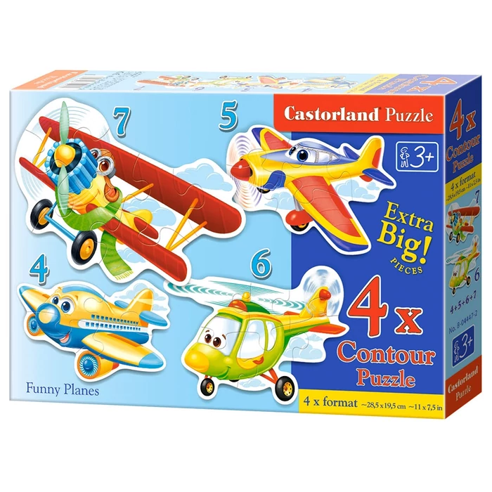 Castorland B-04447 - Sziluett puzzle  - Mókás repülők - 4,5,6,7 db-os puzzle