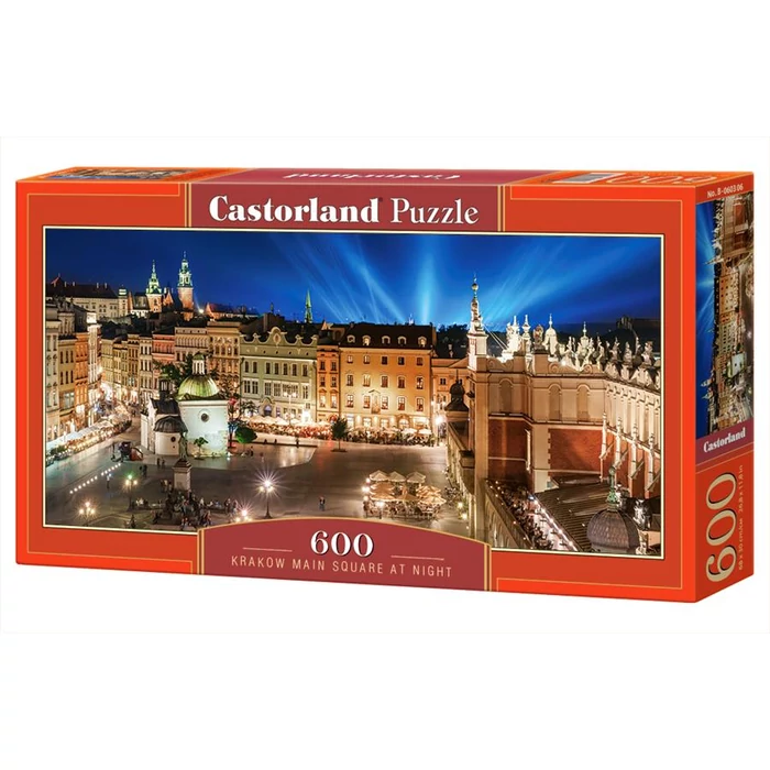 Castorland B-060306 - Panoráma puzzle - Krakkó főtere éjjel - 600 db-os puzzle