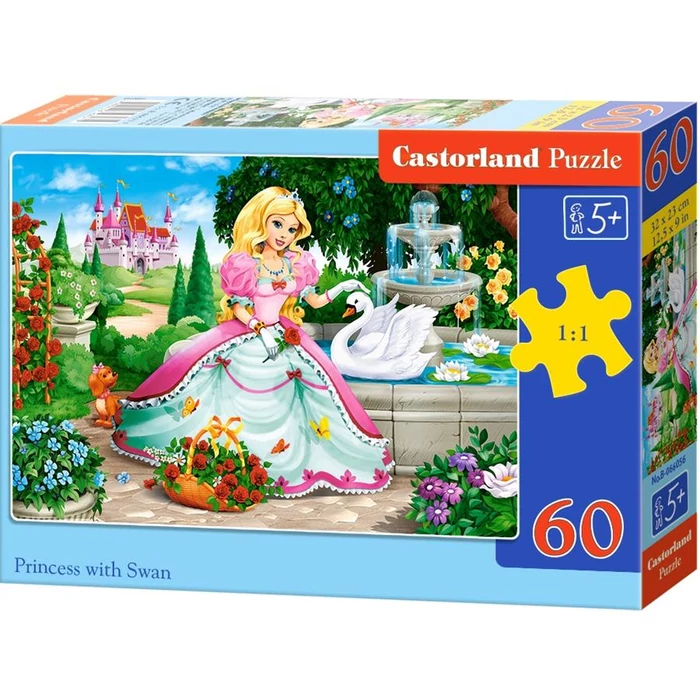 Castorland B-066056 - Hercegnő hattyúval - 60 db-os puzzle