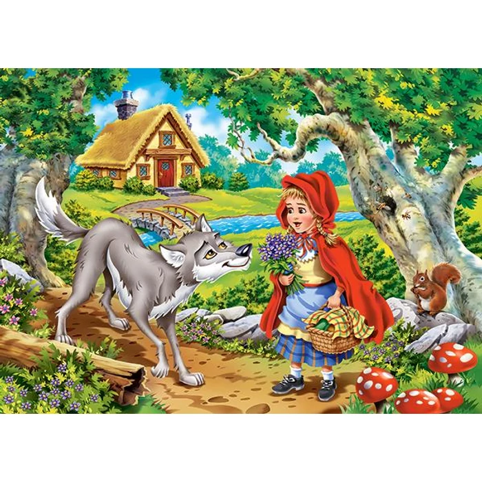 Castorland B-066117 - Piroska és a farkas - 60 db-os puzzle