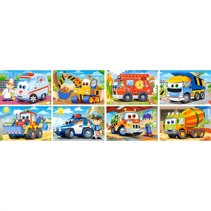 Castorland C-08521-BP - Járművek - 54 db-os Mini puzzle