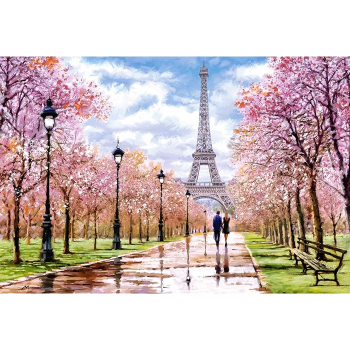 Castorland C-104369 - Romantikus séta Párizsban - 1000 db-os puzzle