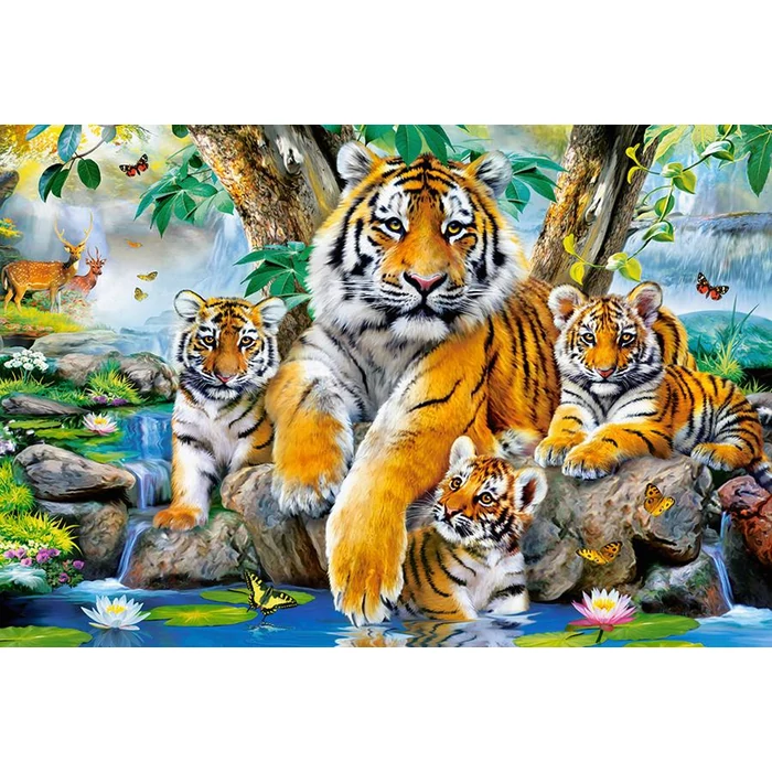 Castorland C-104413 - Tigrisek a forrásnál - 1000 db-os puzzle