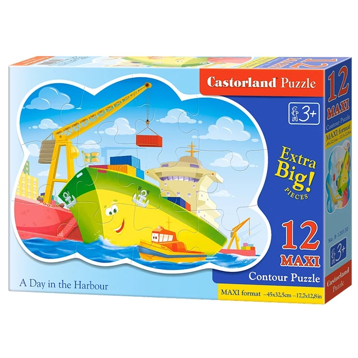 Castorland B-120130 - Egy nap a kikötőben - 12 db-os Maxi puzzle