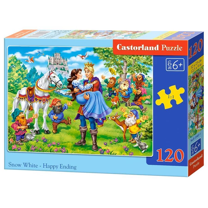 Castorland B-13463 - Hófehérke - Boldogan éltek... - 120 db-os puzzle