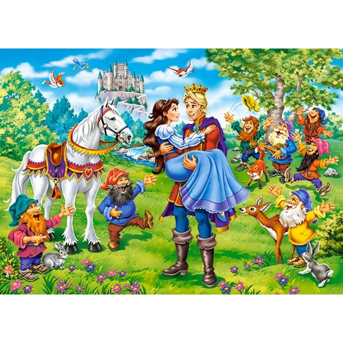 Castorland B-13463 - Hófehérke - Boldogan éltek... - 120 db-os puzzle