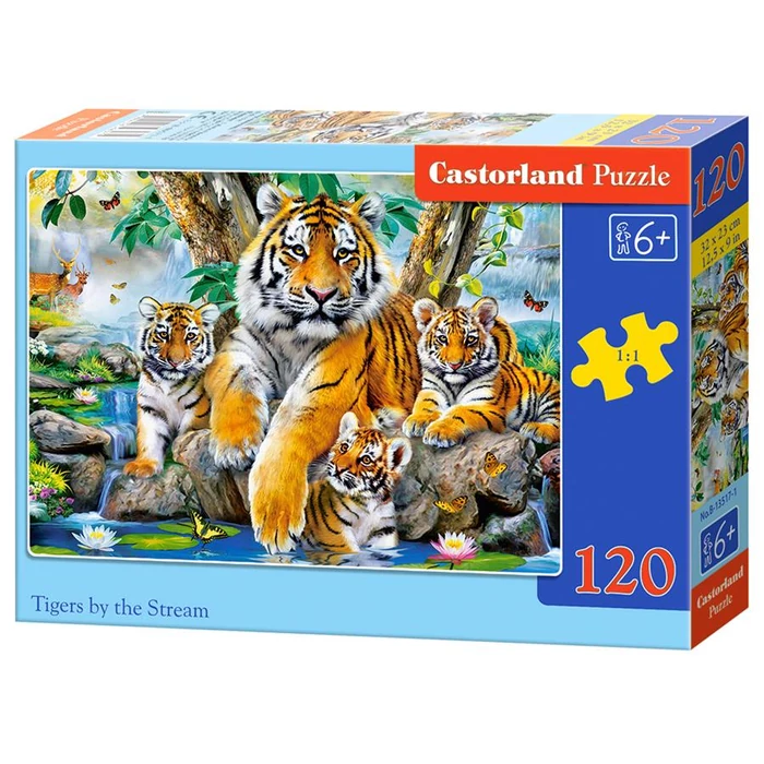 Castorland B-13517 - Tigrisek a forrásnál - 120 db-os puzzle