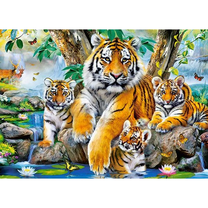 Castorland B-13517 - Tigrisek a forrásnál - 120 db-os puzzle