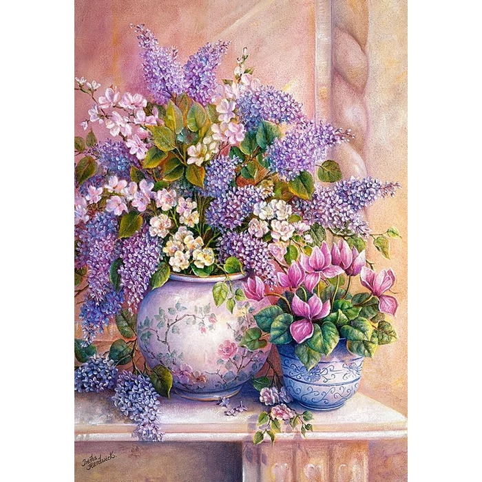 Castorland C-151653 - Lila virágok - 1500 db-os puzzle