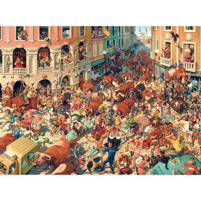 Castorland 3000 db-os Art Collection puzzle - Bikafuttatás Pampelunában (C-300648)