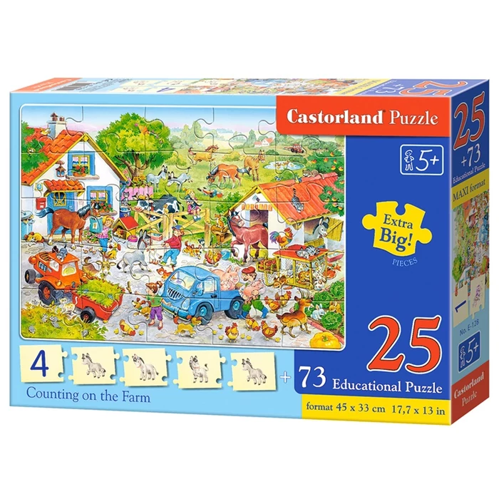 Castorland E-128 - Számolás a farmon - Oktató puzzle