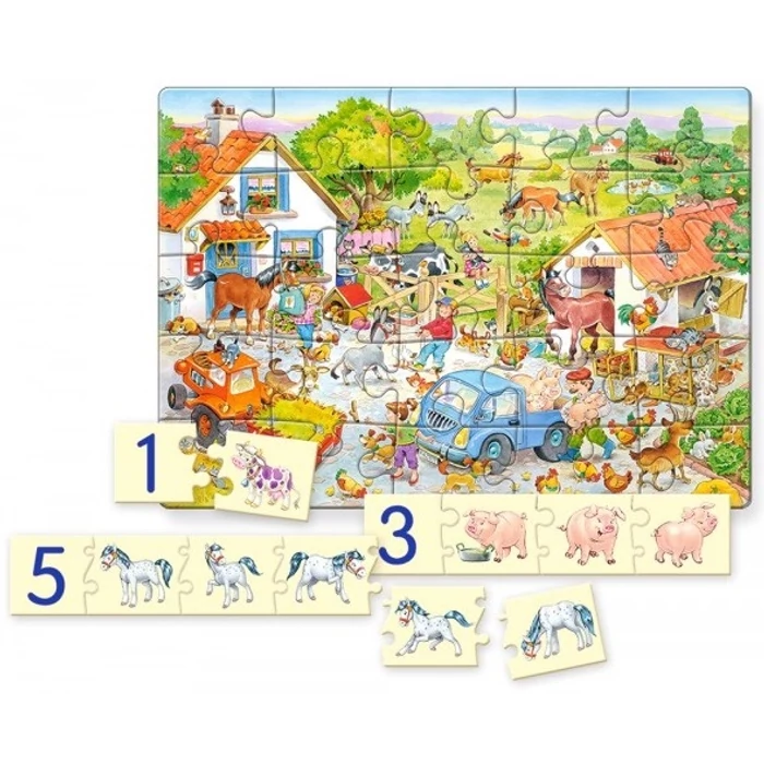 Castorland E-128 - Számolás a farmon - Oktató puzzle