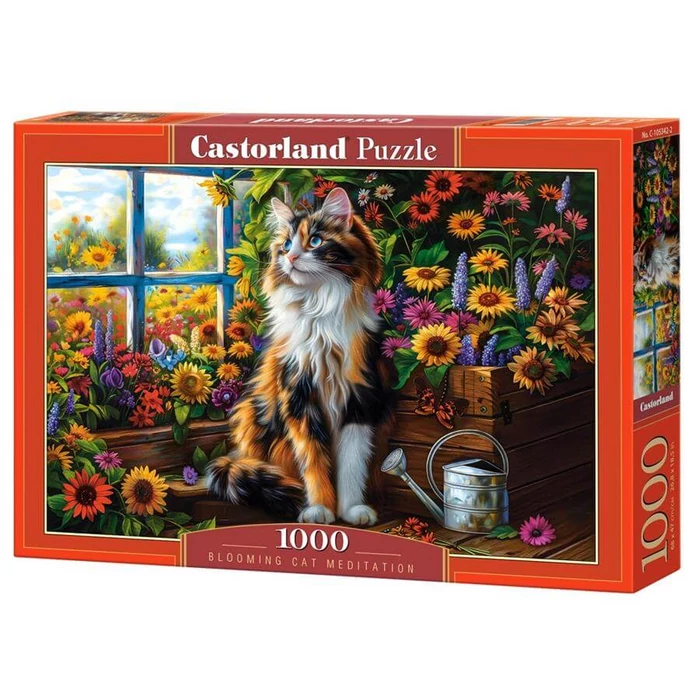 Castorland C-105342 - Cica virágok között - 1000 db-os puzzle