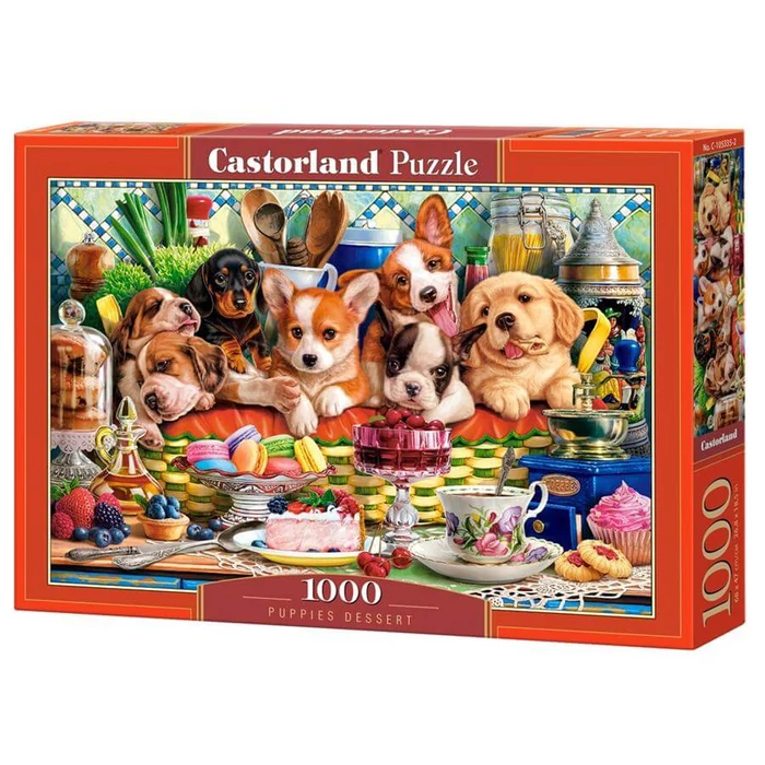Castorland C-105335 - Délutáni tea kiskutyákkal - 1000 db-os puzzle
