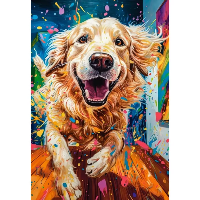 Castorland 1000 db-os puzzle - Golden Retriever boldogság (C-105182)