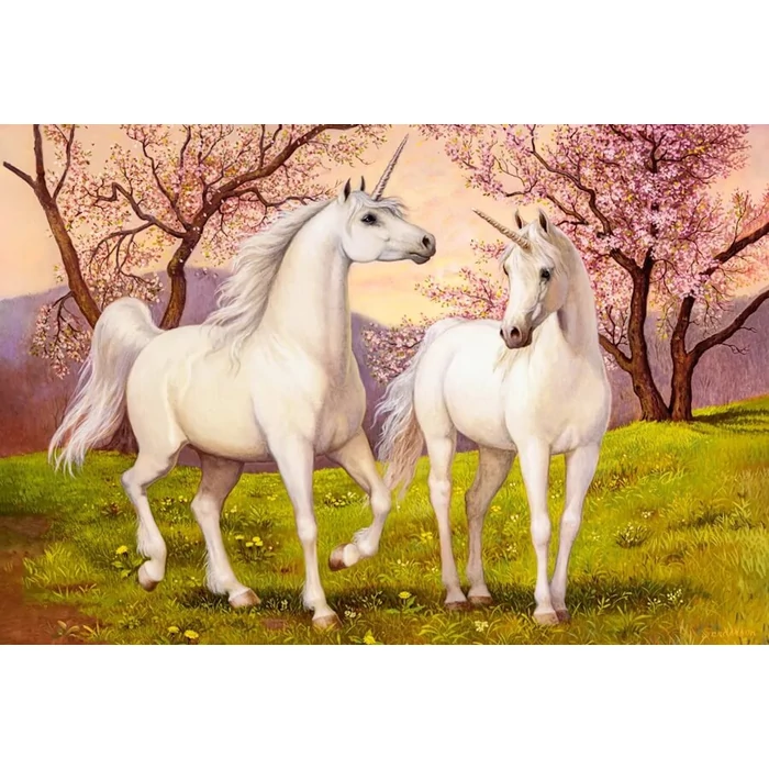 Castorland C-105236 - Szerelmes unikornisok - 1000 db-os puzzle