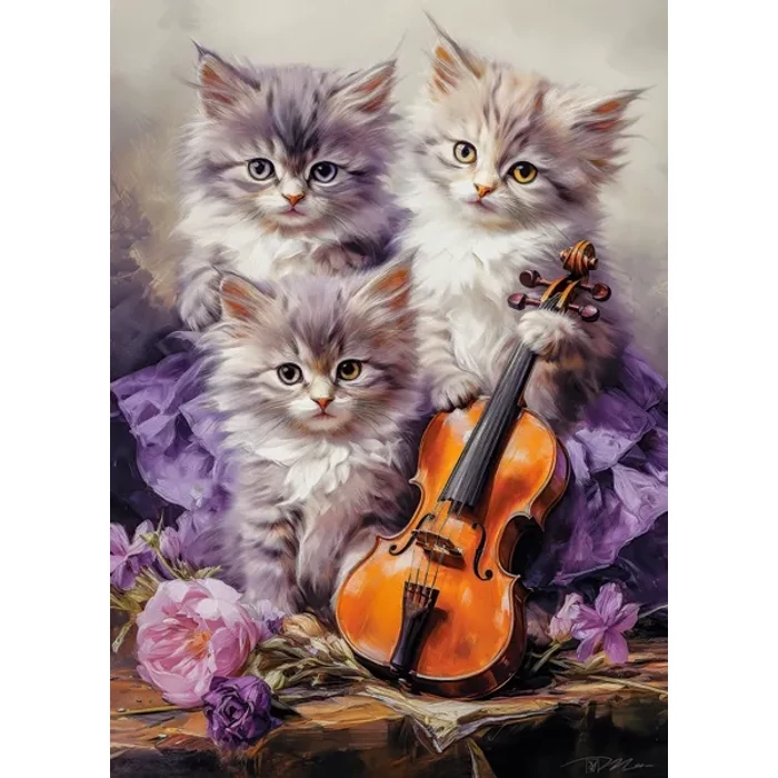 Castorland B-27613 - Cicák gitárral - 260 db-os puzzle