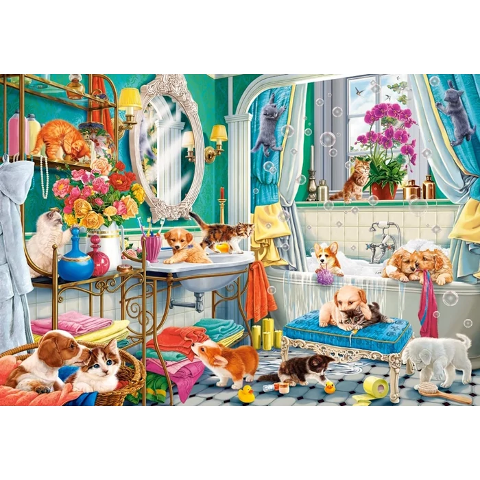 Castorland C-152094 - Crazy Pet Bath 1500 db-os puzzle