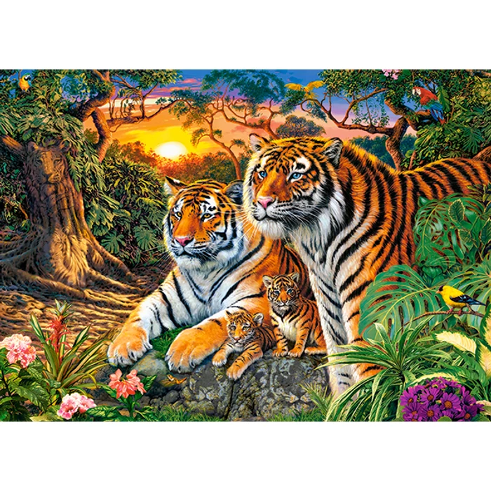 Castorland B-018482 - Tigris család - 180 db-os puzzle